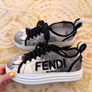 Fendi black and white sneakers